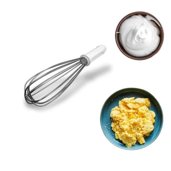 Batedor de Bolo Ovos 30cm Profissional Branco mexedor, fuê, fuet, foueté, receitas, utensílios, culinária/melhor maneira para sua receita - Formato pêra