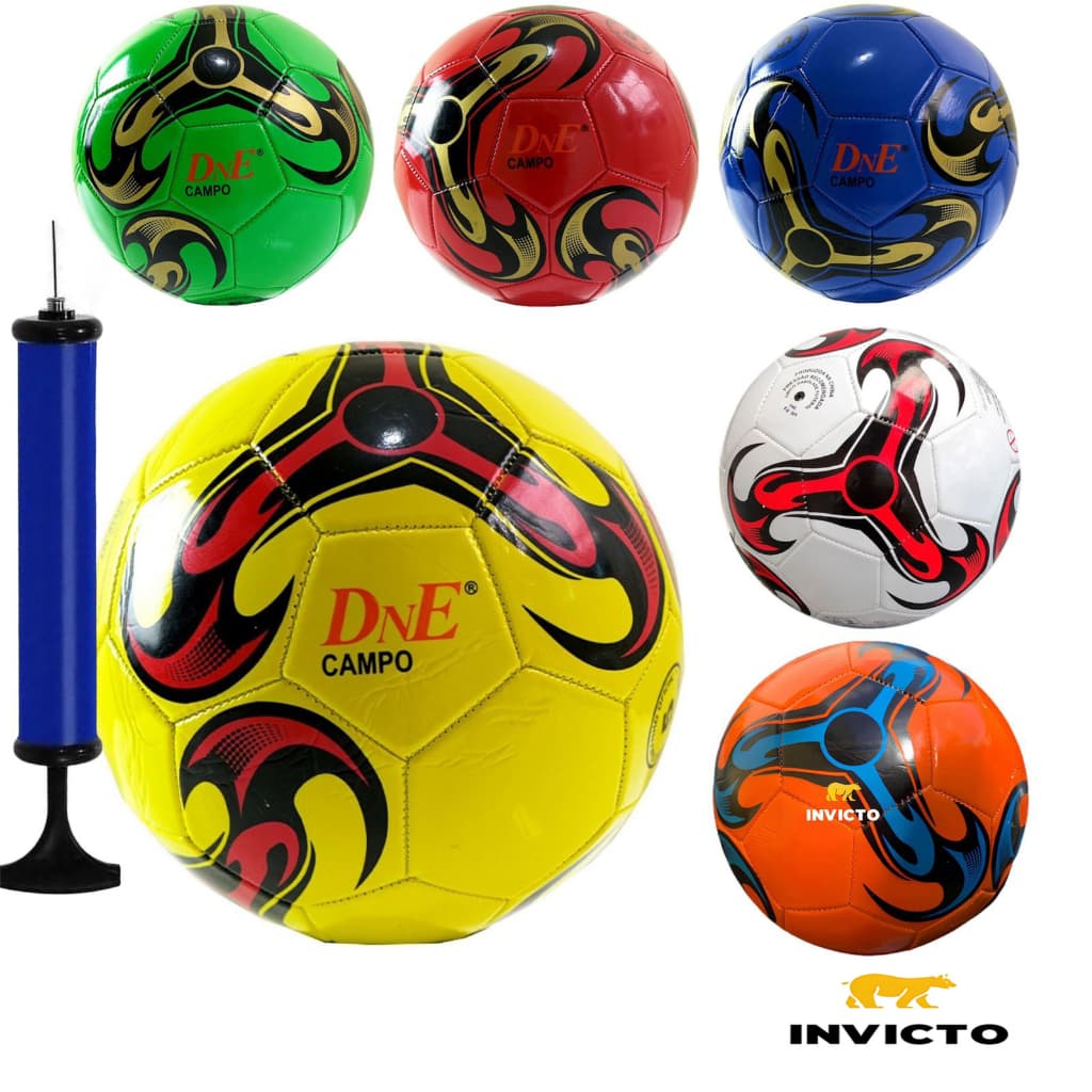 Bola Futebol Campo Tamanho Oficial Costurada Número 5 + Bomba De Ar Para Encher