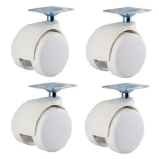 Rodinhas Brancas ou Pretas  - Móveis - Berço - Carrinhos - 42 MM