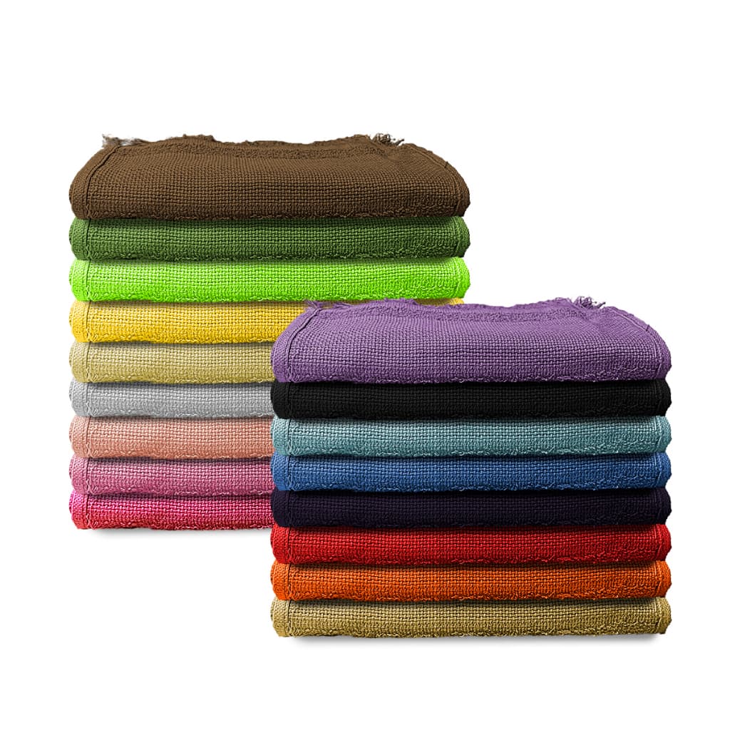 Kit 20 Toalhas Social P/ Academia Lavabo Franja Boca Mao Rosto Bordar Bebe Escolar Infantil 22x32cm
