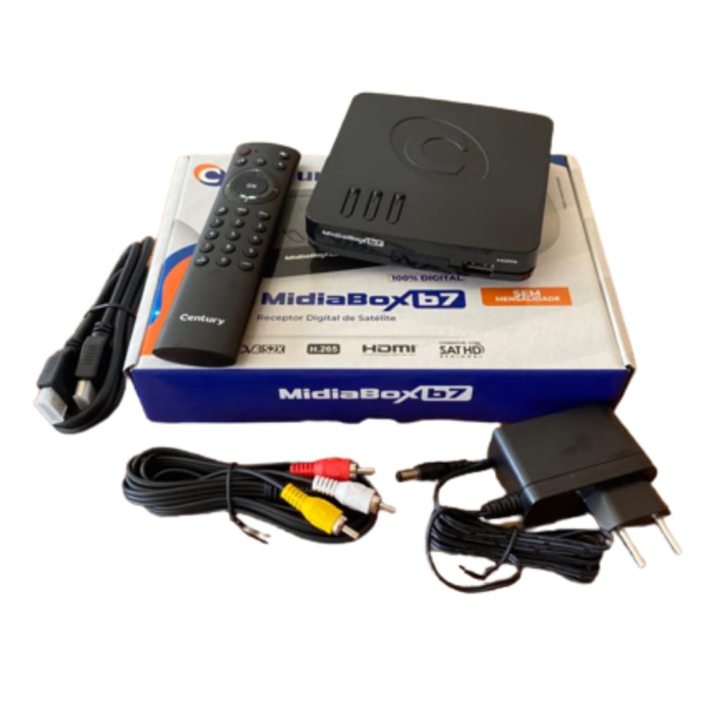 Receptor Midiabox B7 Century Midia Box B7 H265 Sat Regional