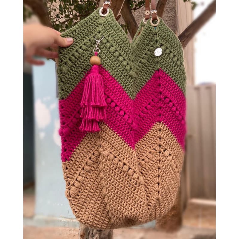 Bolsa de praia/ bolsa de praia crochê/ bolsa de Praia Grande/ bolsa de praia colorida