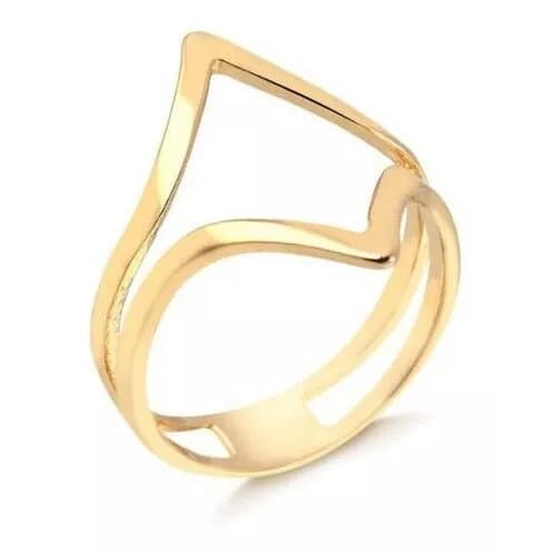 Anel Losango folheado a ouro 18K