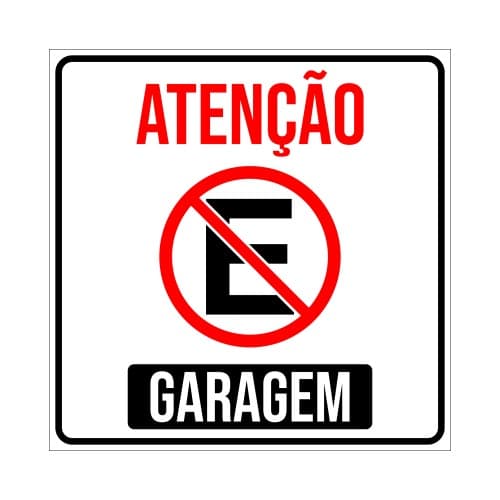 Kit 10 Placa De Sinalização Não Estacione Atenção Garagem