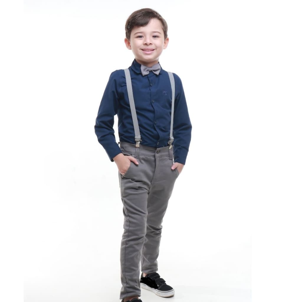 Roupa Masculina Infantil Social Cinza pajem Casamento Aniversario