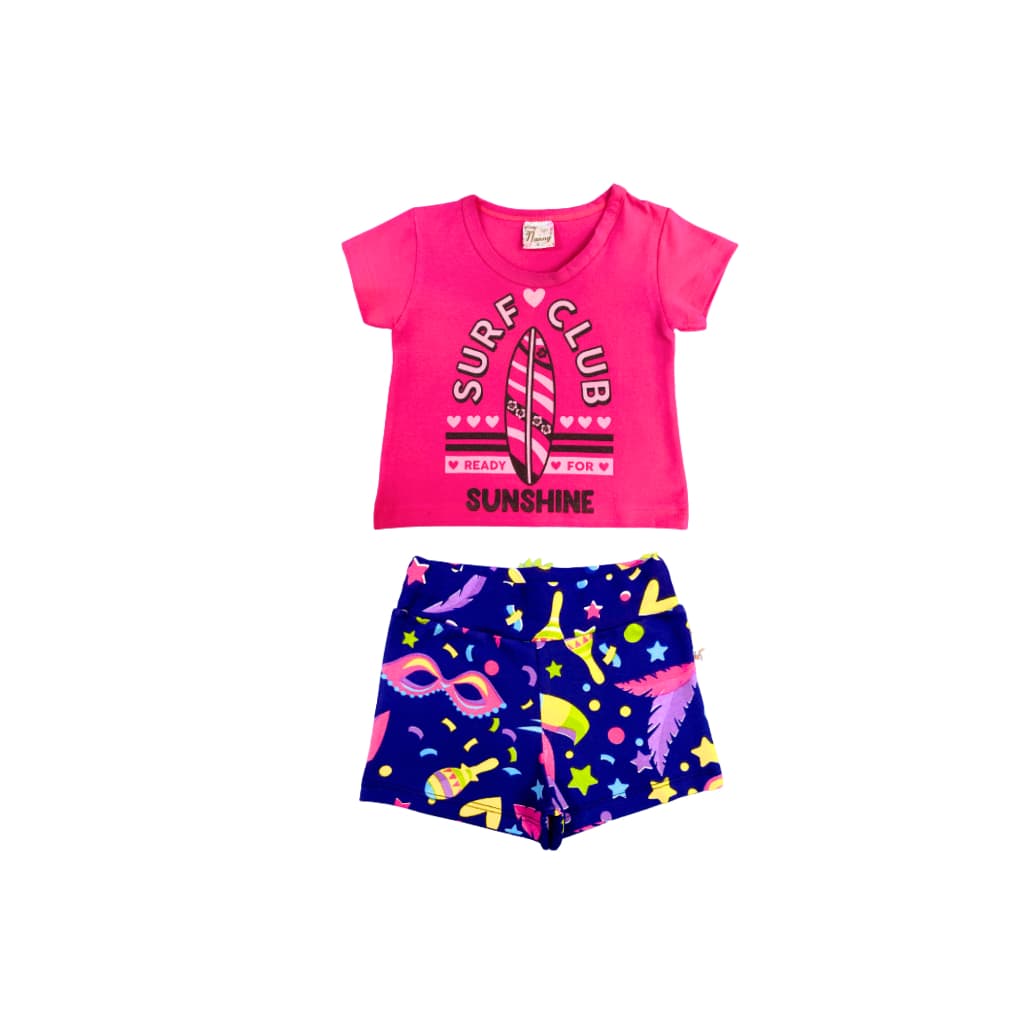 Conjunto Infantil Verão para Menina Blusa e Shorts