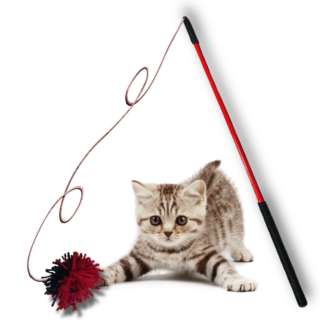 Brinquedo Pet Varinha Gato Com Pompon