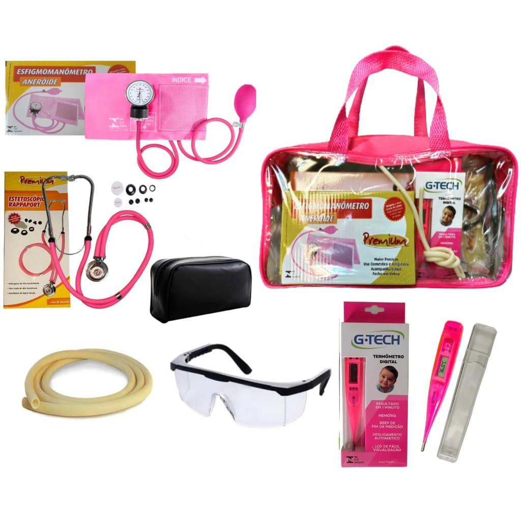 Kit de Enfermagem - Transparente - Super Luxo - 6 Itens Essenciais