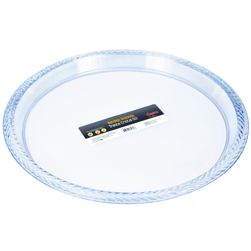 Bandeja De Acrílico Redonda Cristal Premium 32,5CM DE Ø
