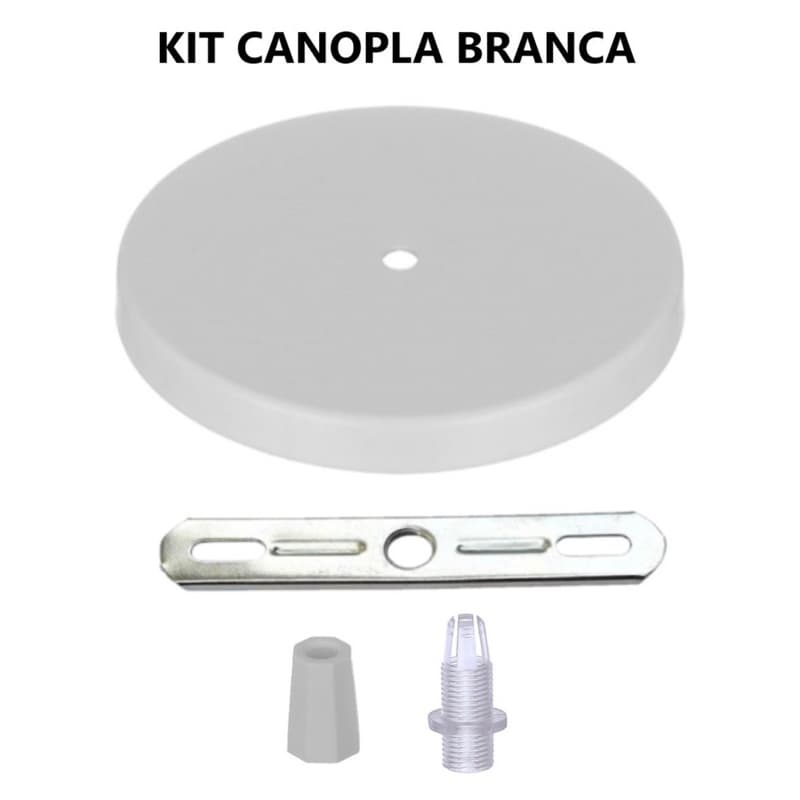 kit Canopla branca para acabamento de teto decoração de alumínio