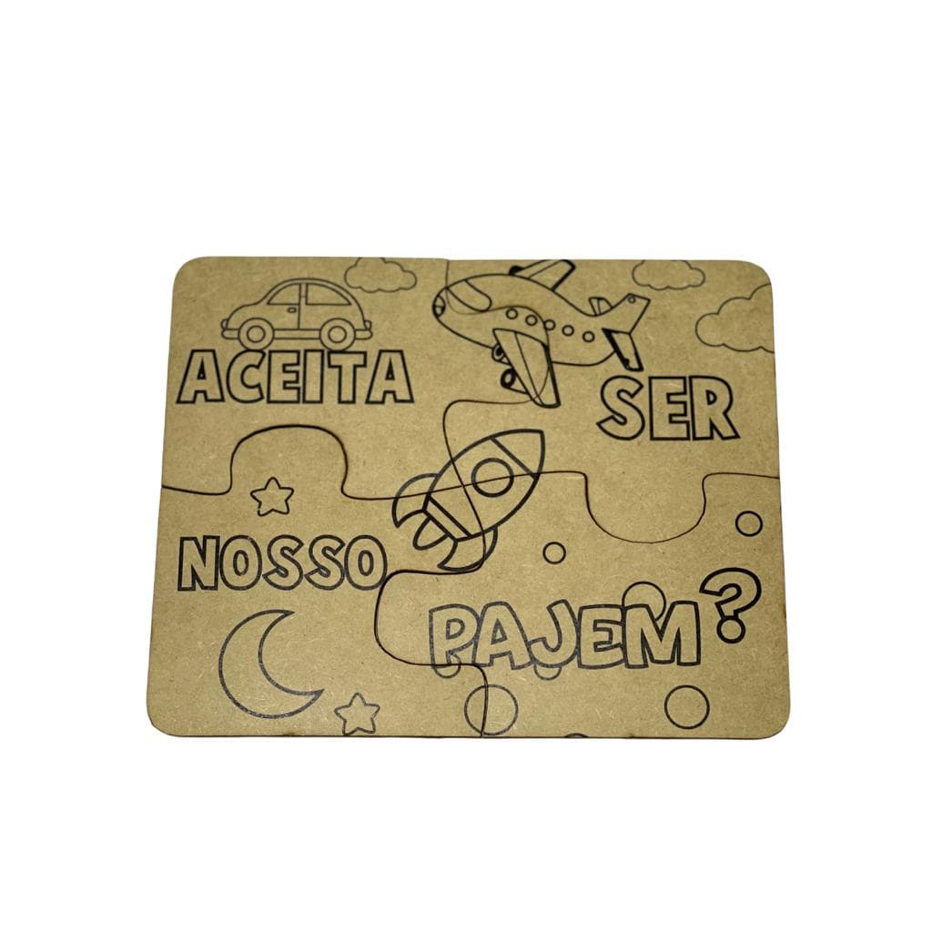 Quebra Cabeça Daminha / Florista ou Pajem + 1 Giz de Cera QUEBRA CABEÇA