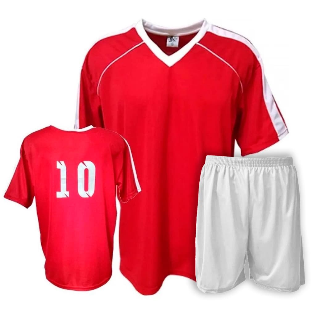 Kit Jogo de 10 Camisas numeradas +  10 Calção Futebol