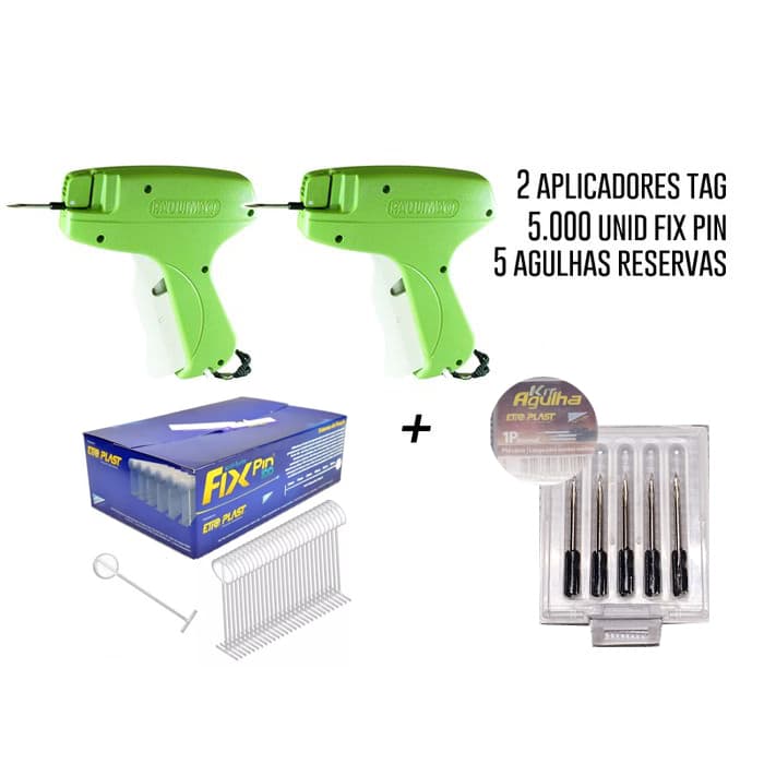 Aplicador De Etiquetar Roupas 5000 Fixpin 5 Agulhas Envio Já Qualidade Top