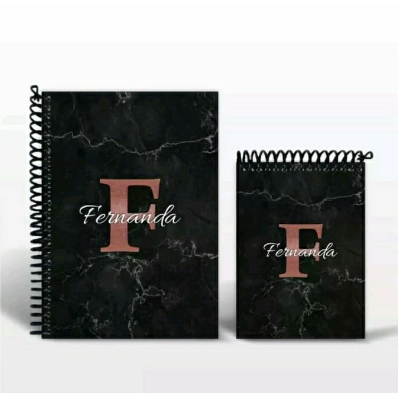 kit com 25 cadernos capa flexível