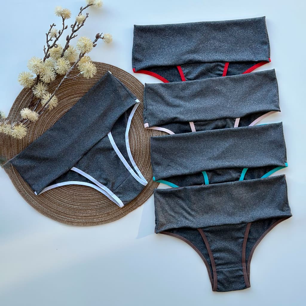 Kit 10 Calcinhas Segura Barriga Cós Alto Duplo Reforçado Confortável