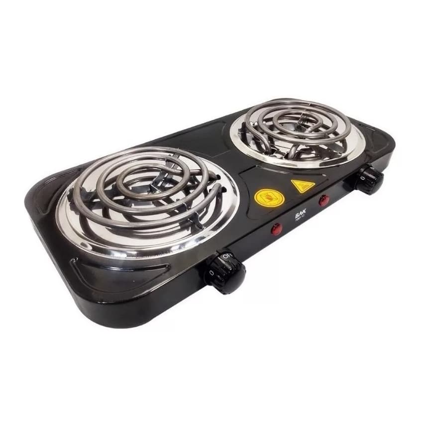 Fogão Portatil 110V Cooktop Elétrico Fogareiro 2 Bocas 2.000 Watts