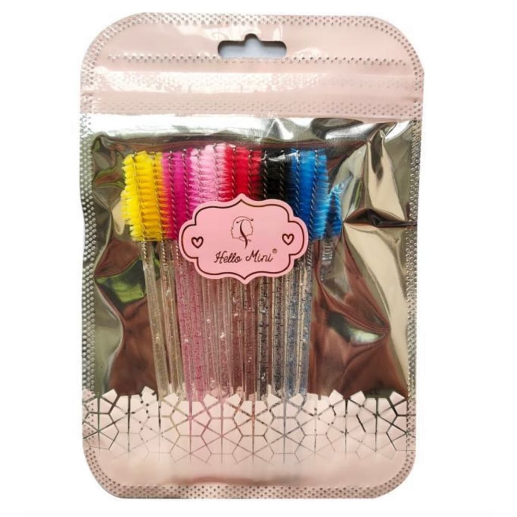 Escova descartável para cílios e sobrancelha c/12 Hello Mini