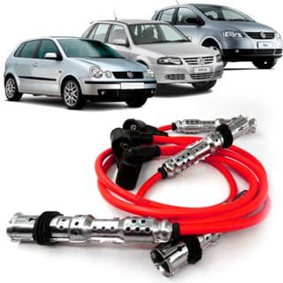 Jogo Cabos De Velas Gol G4 G5 G6 Fox Polo 1.0 8v 1.6 8v Golf Promoção Adaptável