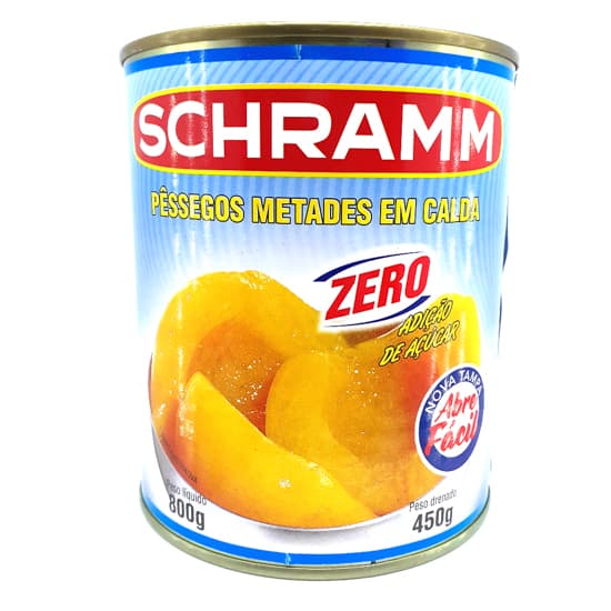 Pêssego Em Calda Zero Açúcar Enlatado 450G - Schramm