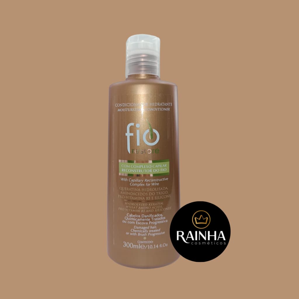 Shampoo Hidratante Reconstrutor do Fio com Queratina e Pró Vitamina B5 Fio Restore 300ml Tradicional Marrom