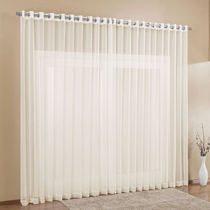 Cortina Sala Quarto Classic Voil 10 X 2,80 Metros Palha