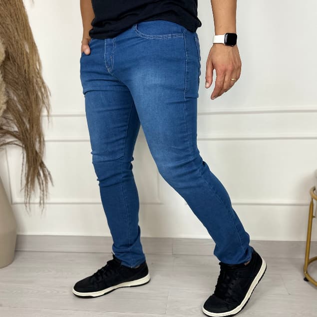 Calça Jeans Masculino Skinny Elastano Moda e Roupa Casual