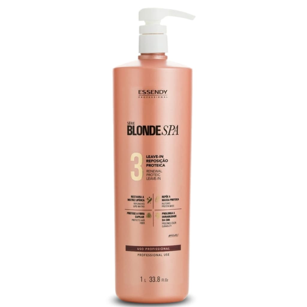 Leave-in Blonde Spa 1L Essendy Professional - Para cabelos quimicamente tratados, Coloridos e Descoloridos