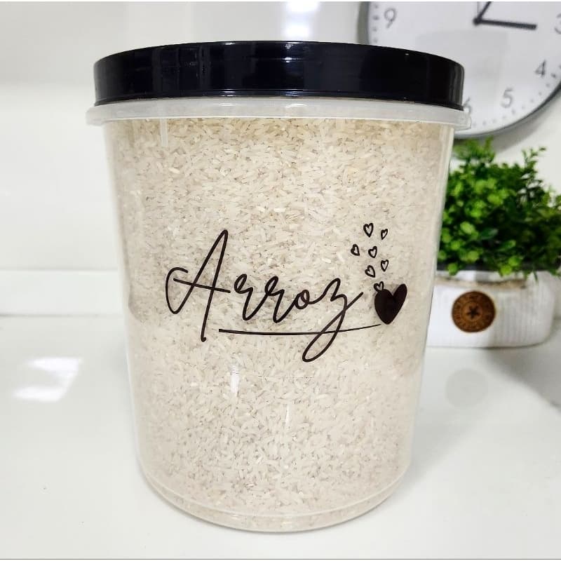 Pote de mantimento para 5kg de arroz - potes herméticos - porta mantimentos