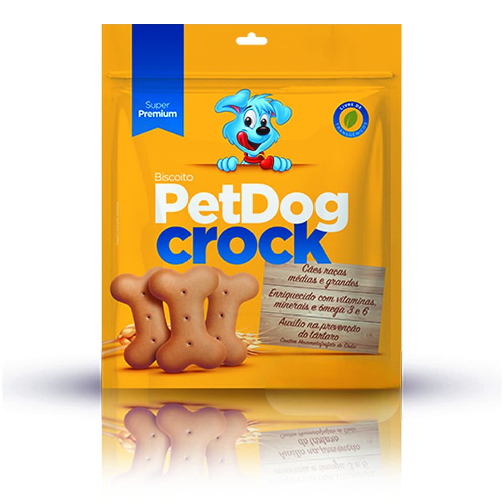 Biscoito Cao Cachorro Petdog Crock Tradicional 500g