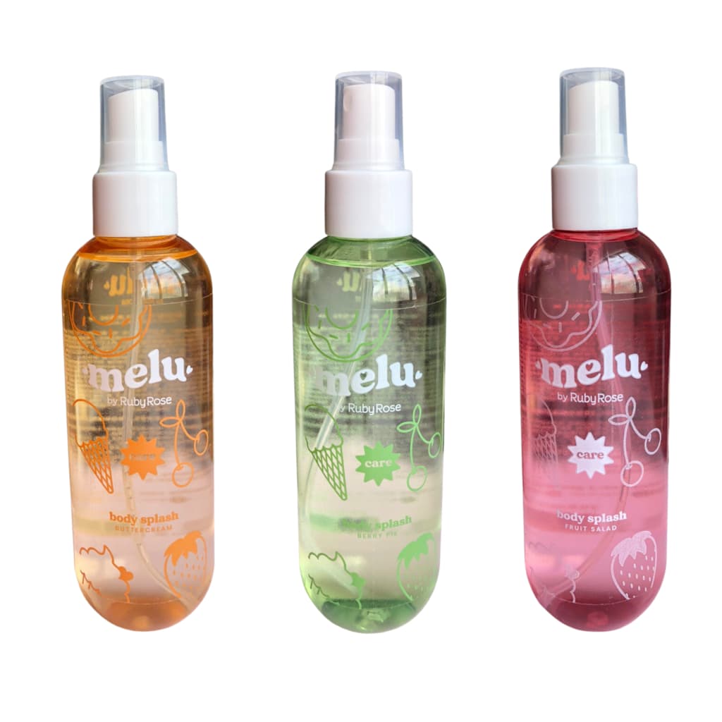 Body Splash Perfume Deo Colonia Melu Ruby Rose Hidrata e Perfuma a Pele
