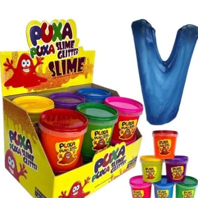Kit Slime puxa com Glitter 180g/ Brinquedo Slime para crianças com cores aleatórias