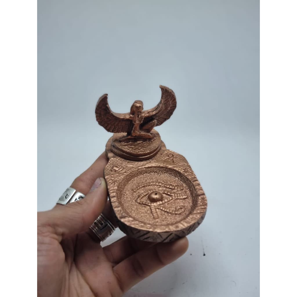 Porta Incenso Incensário Deusa Ísis Egito Resina 13 cm | Decoração