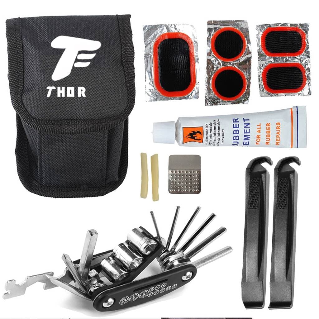 kit reparo Manutenção Remendos  Pneus Bike Bolsa + chaves   R-50