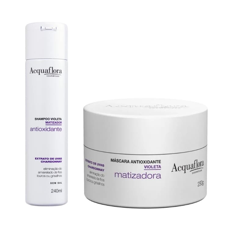 Kit Acquaflora Antioxidante Violeta - Matizador 2 Produtos