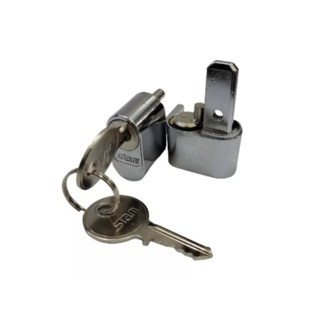 Miolo Cilindro Tambor 803/804/1801 Stam Portas Externas - Cromado C/ Parafuso - Para Fechadura