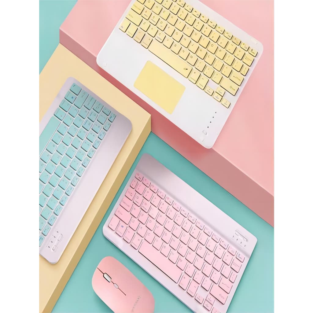 Novo mouse Teclado Sem Fio Bluetooth 10 Polegadas , Silencioso , mini Fino , Adequado Para iOS E Android Windows tablets