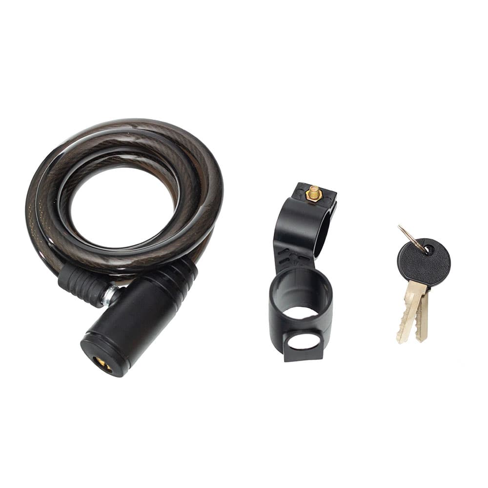 Cadeado Gta Em Aço Bicicleta 12mm X 1000mm Com 2 Chaves E Suporte