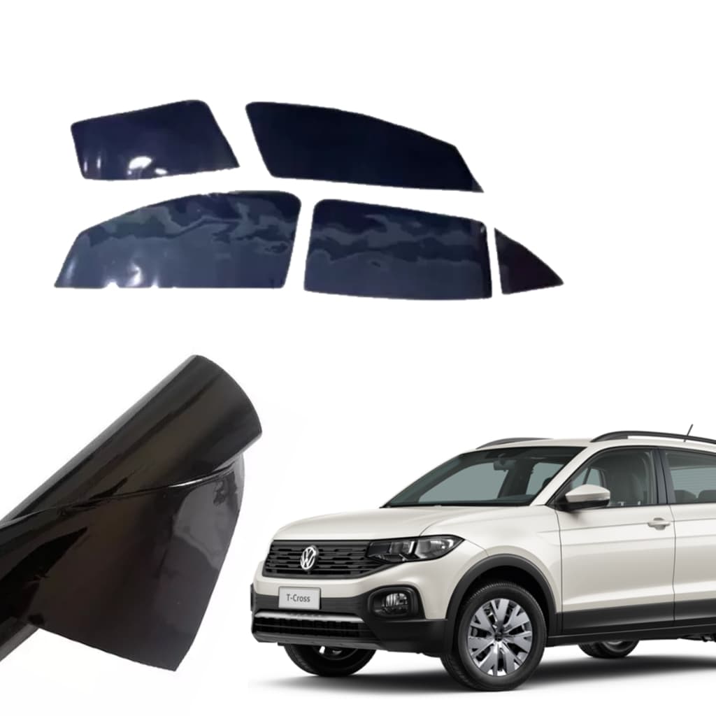 Película Insulfilm Volkswagen T-CROSS G20% Com corte Digital Computadorizado pronto para instalação