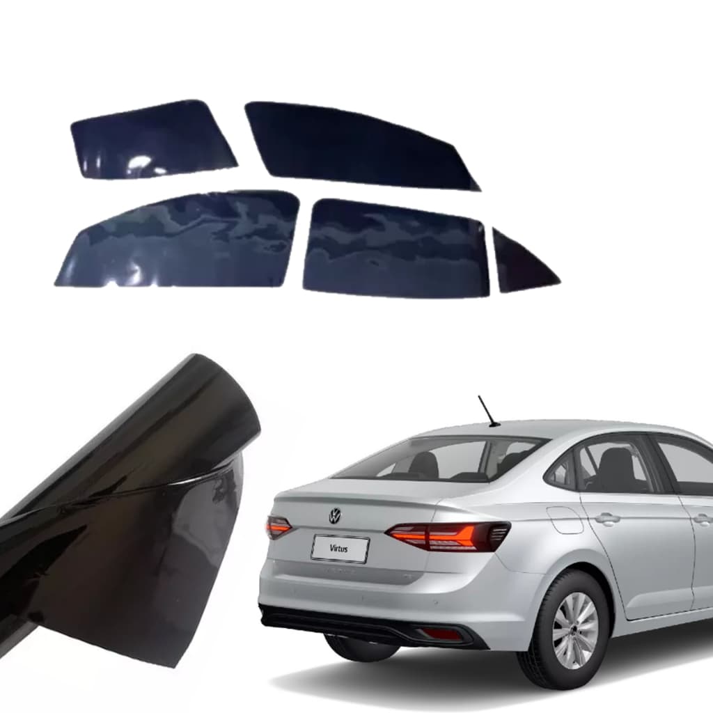 Película Insulfilm+Espátula Volkswagen Virtus G20% Corte Digital Computadorizado pronto p/ instalar