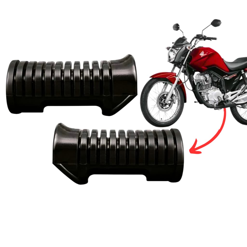 Estribo Pedaleira Borracha Para Moto Honda Cg titan Fan Par