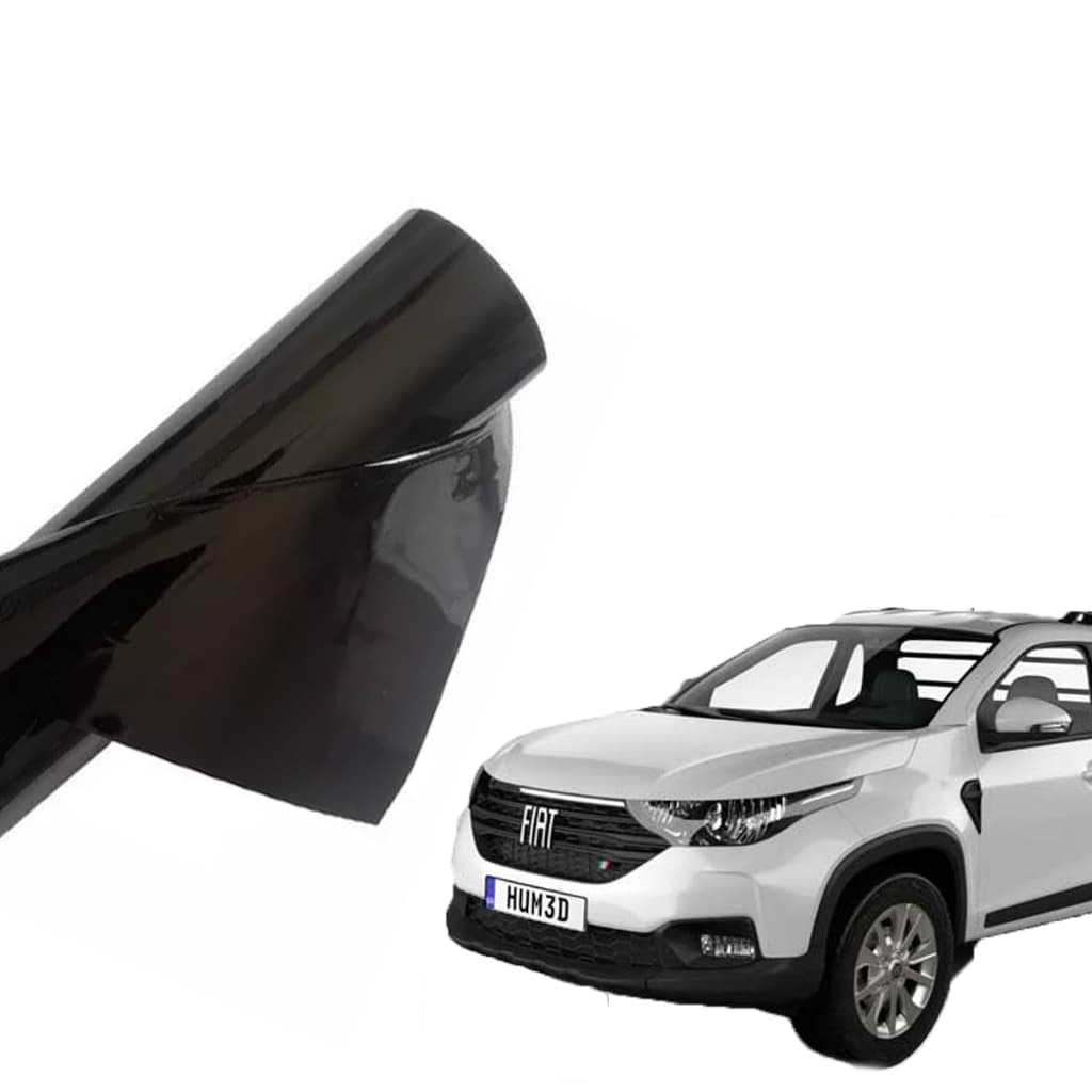 Película Insulfilm+Espátula Fiat Strada Cab Simples G20% c/ corte Computadorizado pronto p/ instalar