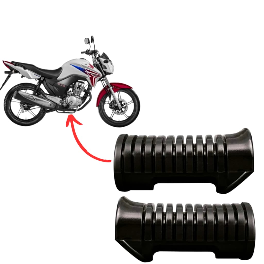 Par Borracha Pedaleira Estribo P/ Motos Cg  Fan Titan150 125