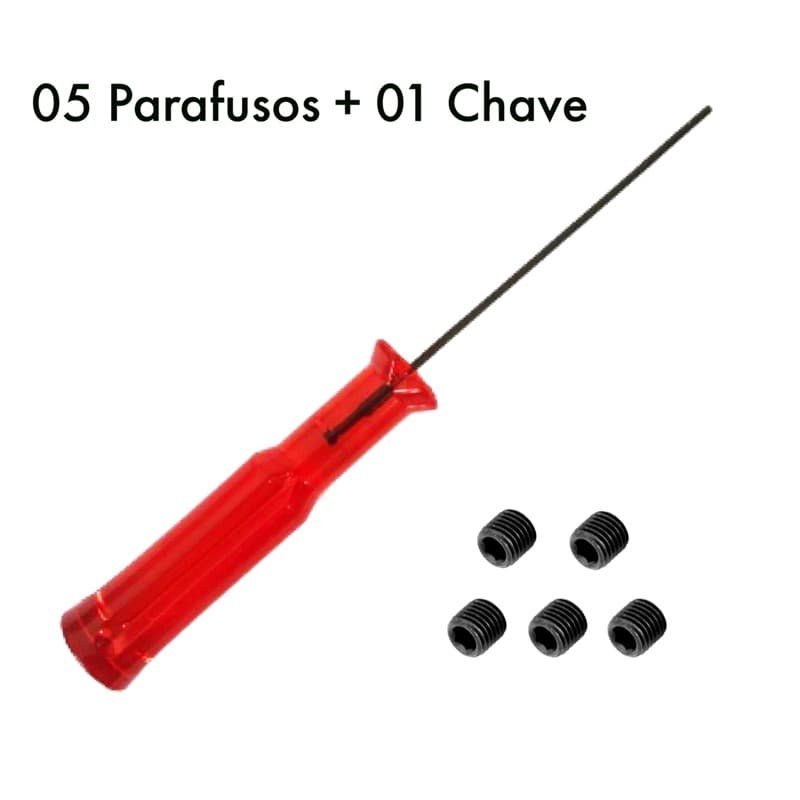 Chave Allen1,5mm Vermelho + 5 Parafusos Da Agulha Allen Bitola Para Máquina De Costura Overlock