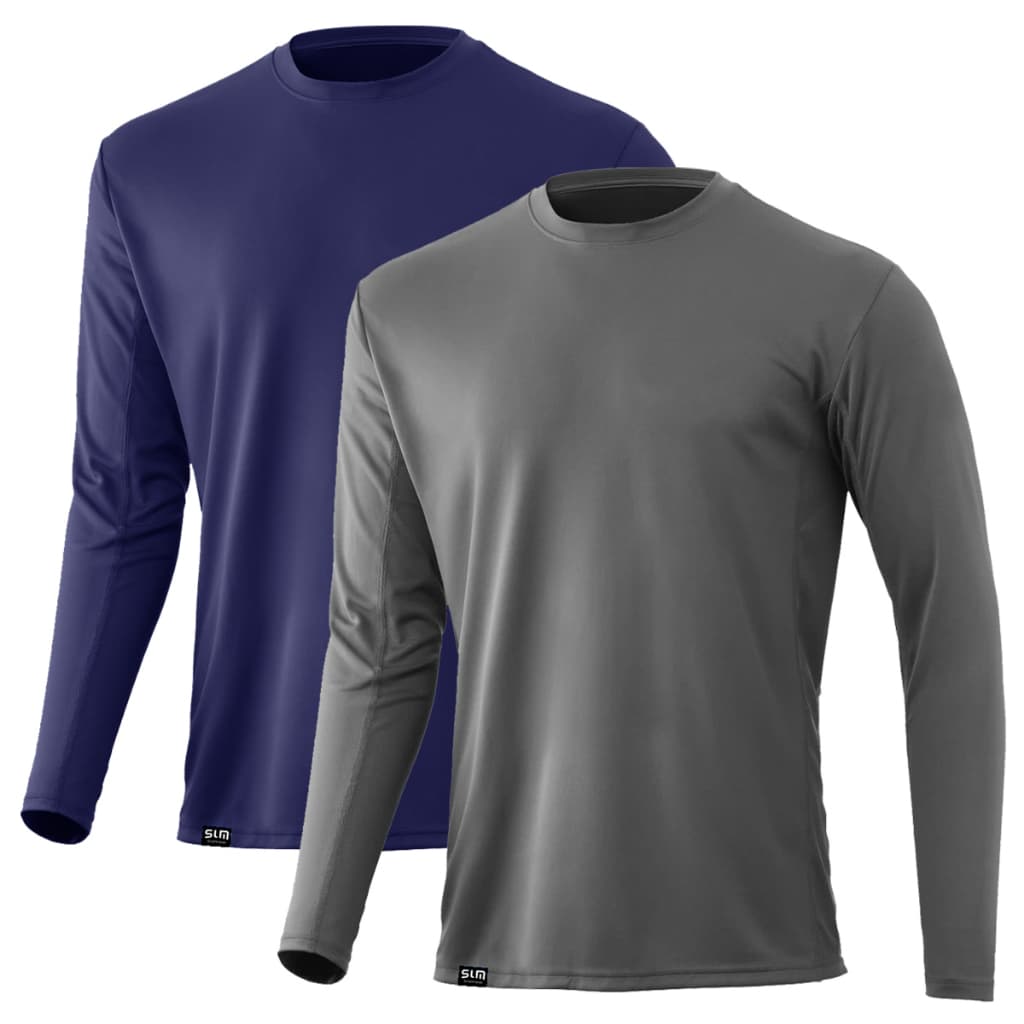 Kit com 2 Camisetas Térmica Proteção Solar UV 50+ Masculina Quentinha Segunda Pele Protege do Frio