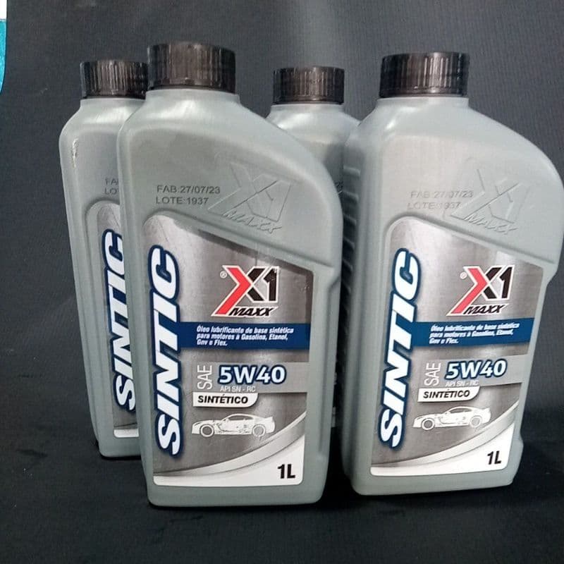 kit troca de óleo 4 litros 5W40 Sintic X1MAX 100% Sintético