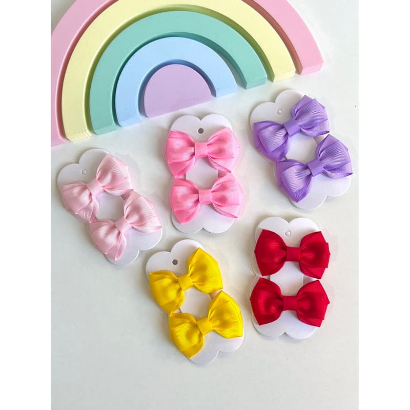 Parzinho de laços de cabelo infantil gravatinha