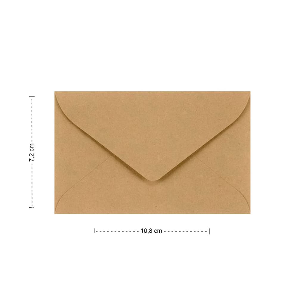 Mini Envelope Natural Kraft Caixa 100 Unidades Convite Floricultura Formatura