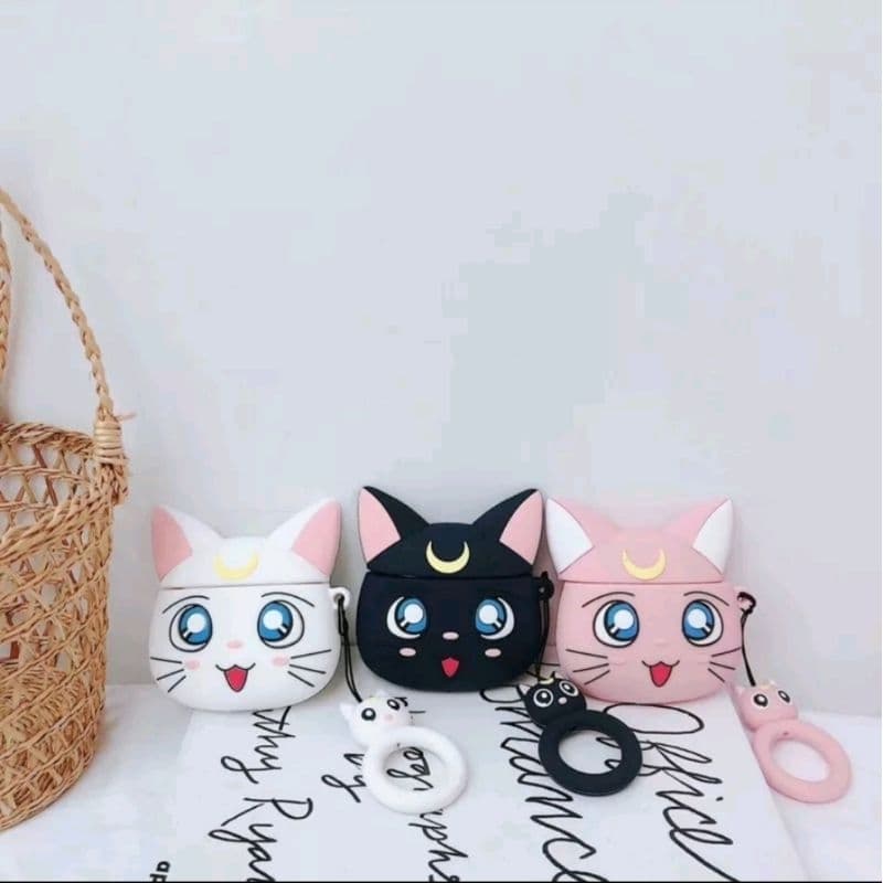 Capa personagens do Anime Sailor Moon ( Gata Luna, Diana e Gato Artemis) para fone i12