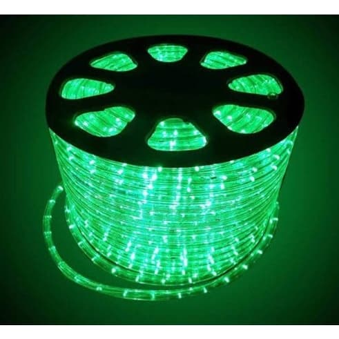 1 à 6m Mangueira Led Redonda Corda luminosa verde + Conector Decoração Iluminação Natal