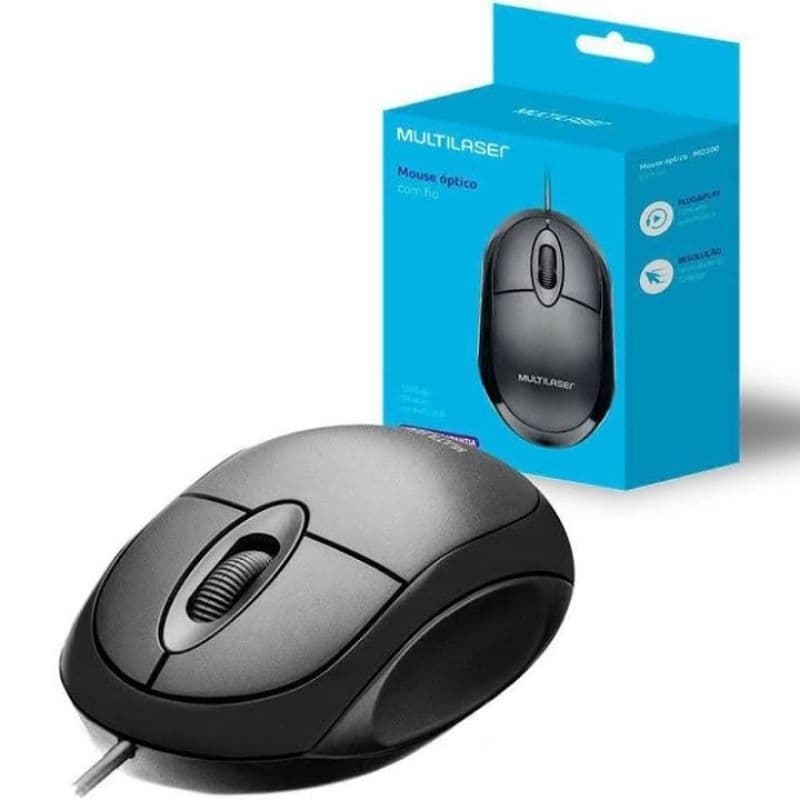 Mouse com fio, Multilazer, Lacrado